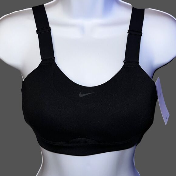 NWT Black Nike Alpha High-Support Padded Adjustable Sports Bra Size XS - Picture 2 of 6